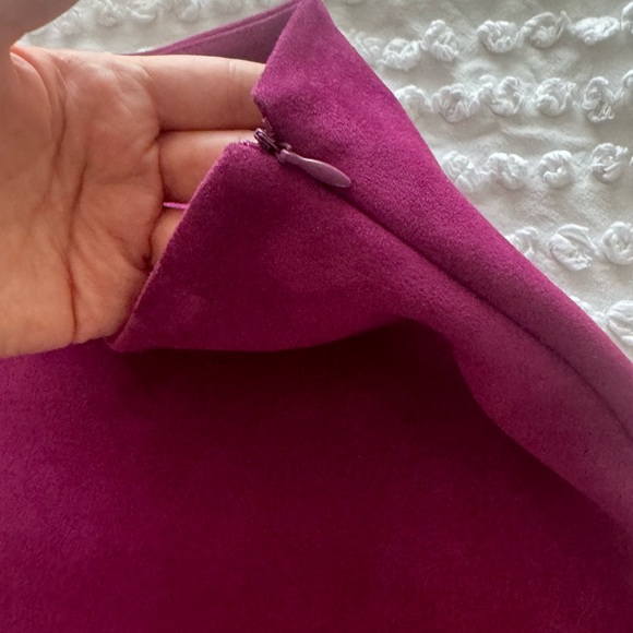 Zara Cherry Red/Wine color Suede Skirt Soft - Picture 4 of 8